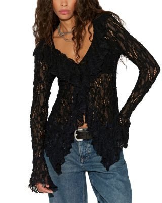 Free People Laney Lace Cardigan Sweater | Bloomingdale's (US)