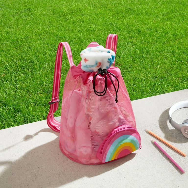 Sunshine Squad Rainbow Beach Convertible Mesh Backpack | Walmart (US)