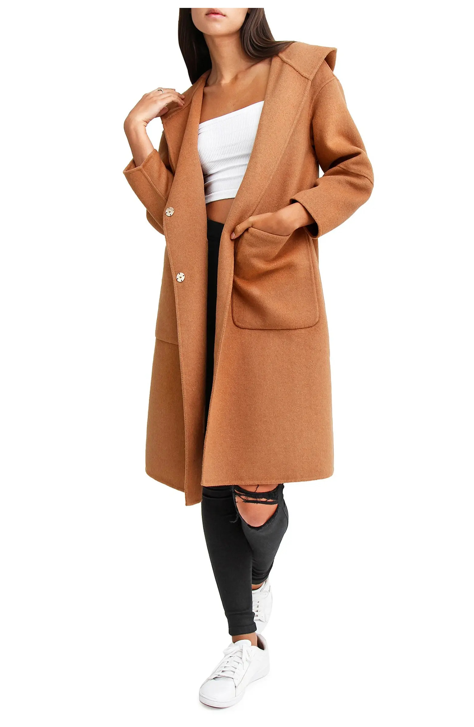 Walk This Way Wool Blend Oversized Coat | Nordstrom