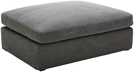 Amazon.com: Amazon Brand – Stone & Beam Faraday Down-Filled Ottoman, 47"W, Charcoal Grey : Home... | Amazon (US)