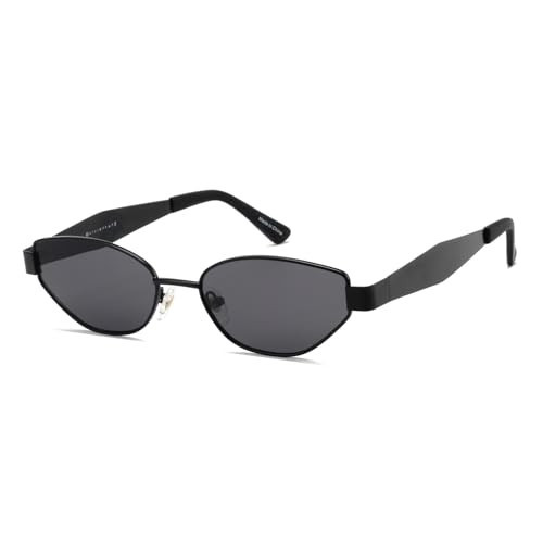 VIVIENFANG Black Sunglasses Woman, Dark Cat Eye Women's shades, Fashion Super Dark Black Sun Glasses for Women VF2249A | Amazon (US)