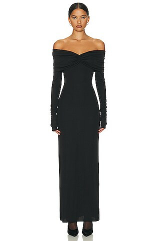 Matte Jersey Off Shoulder Maxi Dress | FWRD 