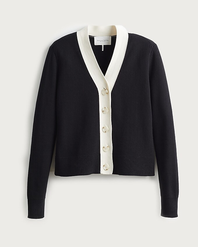 State of Cotton NYC Perry tipped cardigan sweater | J. Crew US