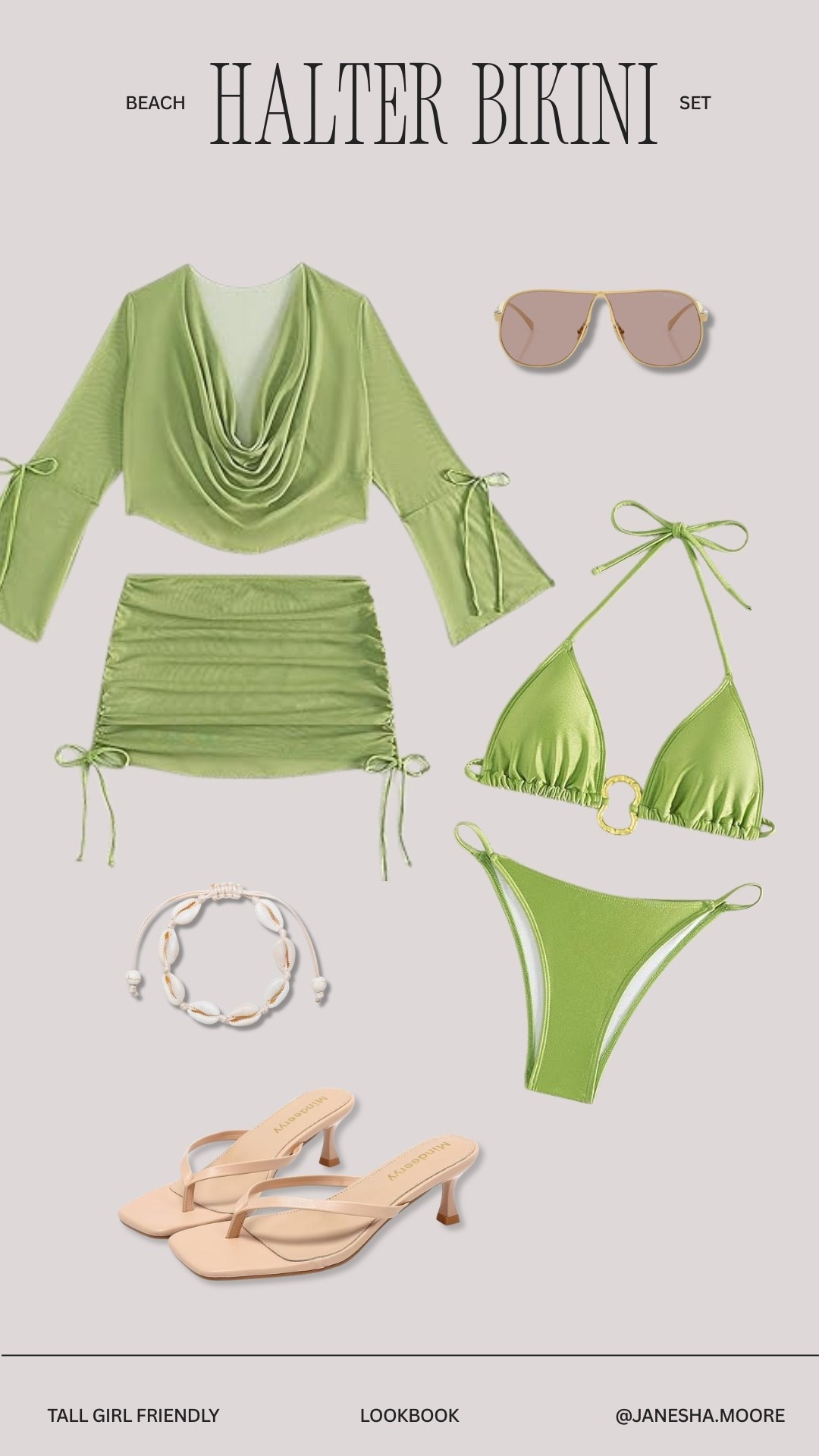 Beach Halter Bikini Set | Perfect boat day look!!! - 4 piece skirt and bikini set 😍 I am 5’9 200 lbs wearing a large.

#LTKSwim #LTKTravel #LTKTall