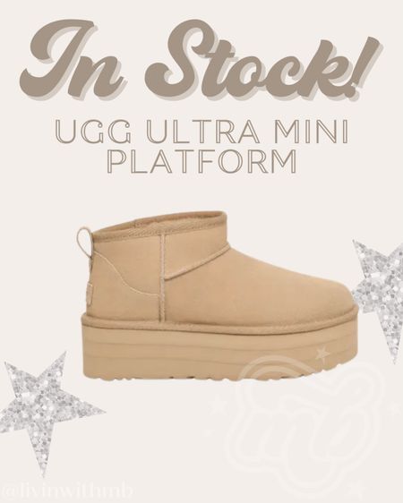 The UGG Ultra Mini Platforms are in stock right now!

If you were on the hunt for them last year, get them now, bc they are sure to sell out again this fall!

#LTKFind #LTKshoecrush #LTKstyletip