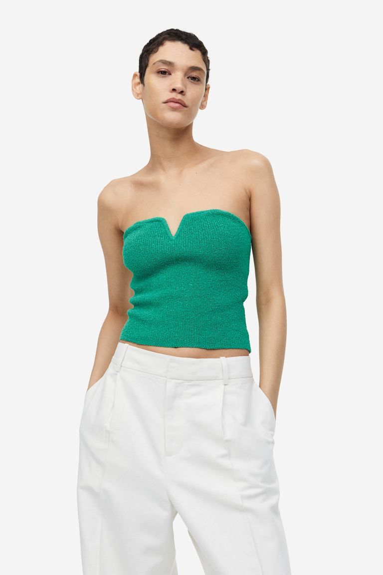 Textured-knit Tube Top | H&M (US)