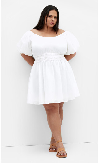 DRESS LILLIAN - Ivory - 16 / S | City Chic Online