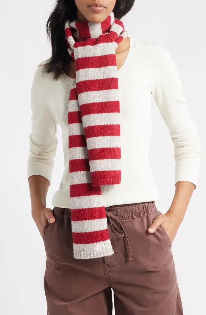 Damson Madder Stripe Skinny Wool Scarf | Nordstrom | Nordstrom