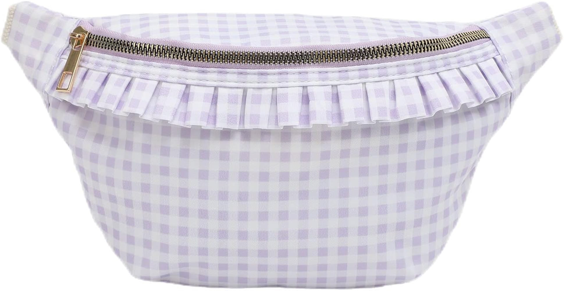 Belt Bag for Women Gingham Ruffle Crossbody Fanny Pack with Adjustable Strap,Fashion Waist Pack B... | Amazon (US)