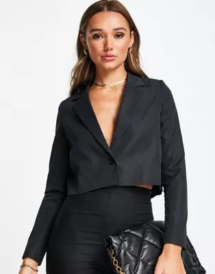 Urban Threads cropped blazer in black | ASOS (Global)