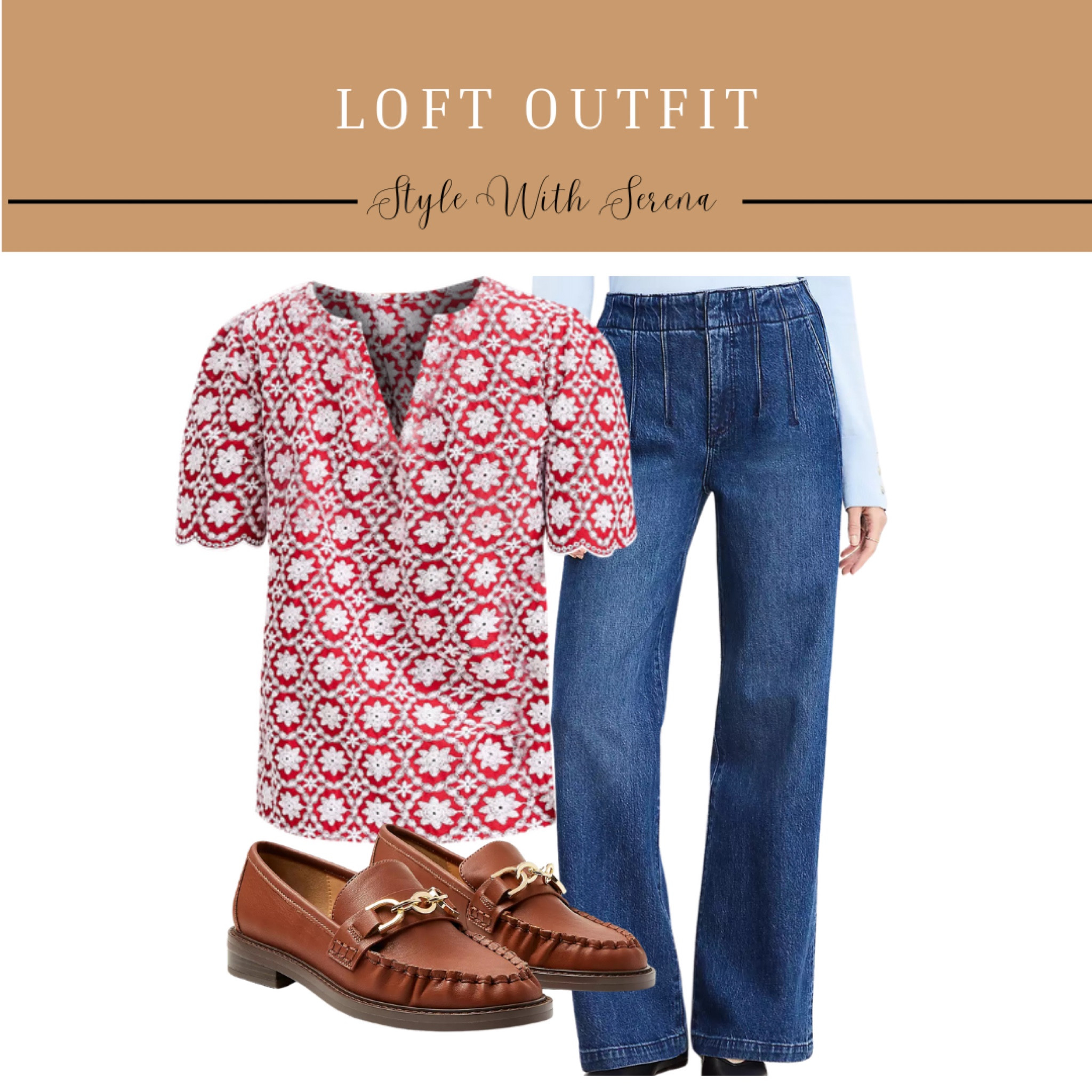 Loft outfit, blouse, jeans, denim, loafers, work outfit, spring outfit, sale, loft style 

#LTKWorkwear #LTKStyleTip #LTKSaleAlert