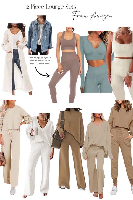 Cute and comfortable 2 piece loungewear sets are the perfect athleisure wear for staying at home, running errands, traveling. They can also be worn separately and dressed up so they are very versatile! Get them in neutral colors to get the most wear out of them.

#LTKtravel #LTKFind #LTKstyletip