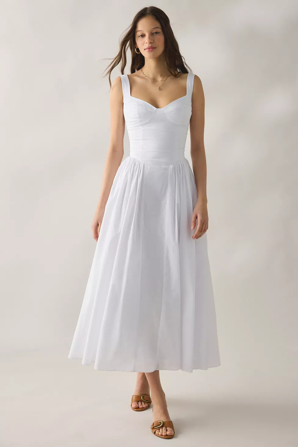 Bardot Theodora Open Back Lace-Up Corset Maxi Dress | Urban Outfitters (US and RoW)