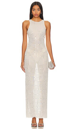 Zenni Midi Dress in Neutral | Revolve Clothing (Global)