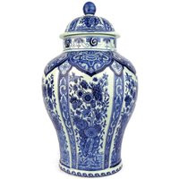 Large Delft Ginger Jar Urn, Handpainted Jar, Extra Ceramic Cabinet Urn | Etsy (US)
