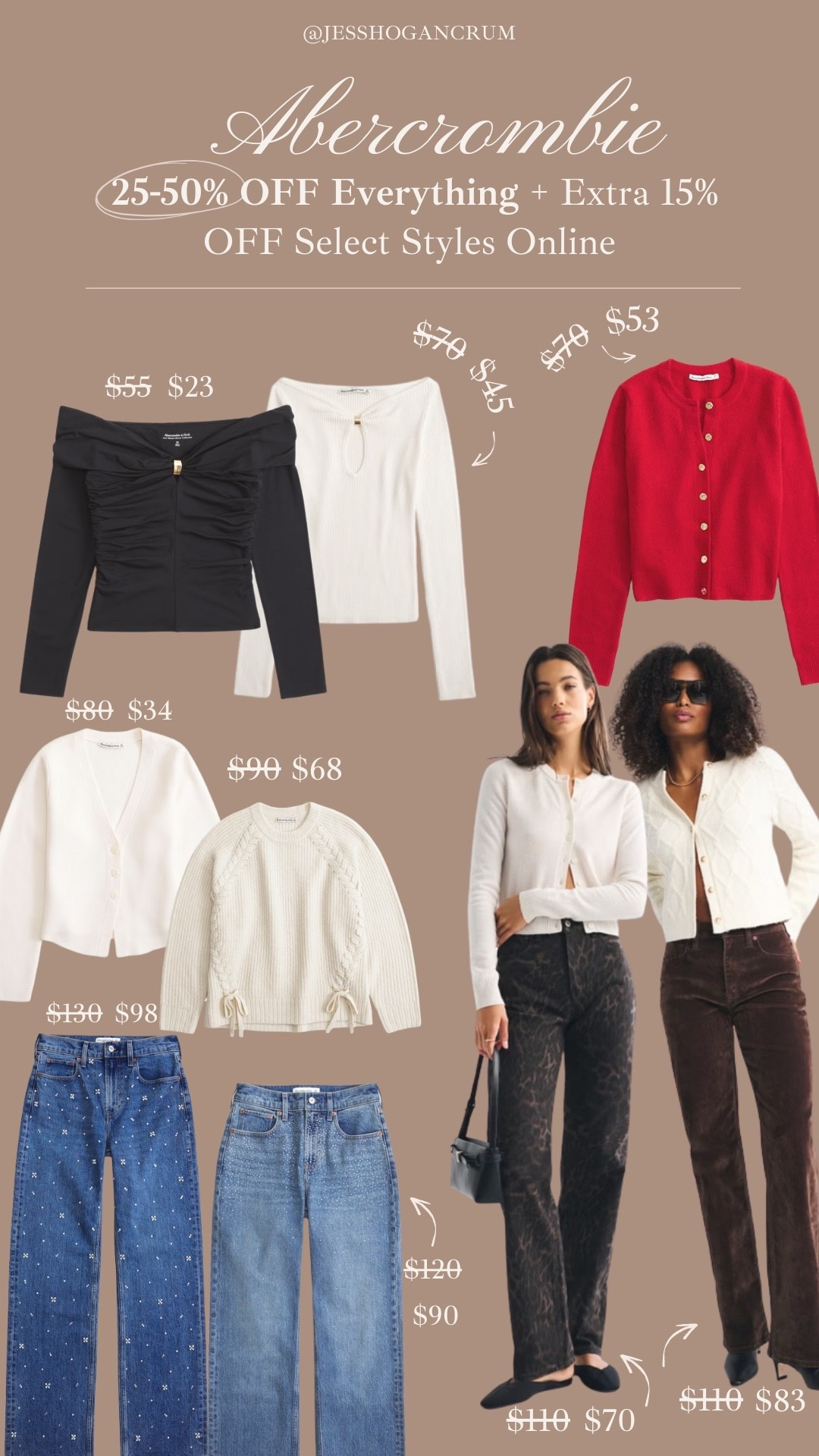 abercrombie cyber sale ends TONIGHT! get 25-50% off site wide + an additional 15% off w/code CYBERAF 

cyber sale, cyber week, fall fashion, trending sweaters, women’s denim, outfit inspo, affordable fashion, looks under $50, on sale 

#LTKSeasonal #LTKCyberWeek #LTKSaleAlert