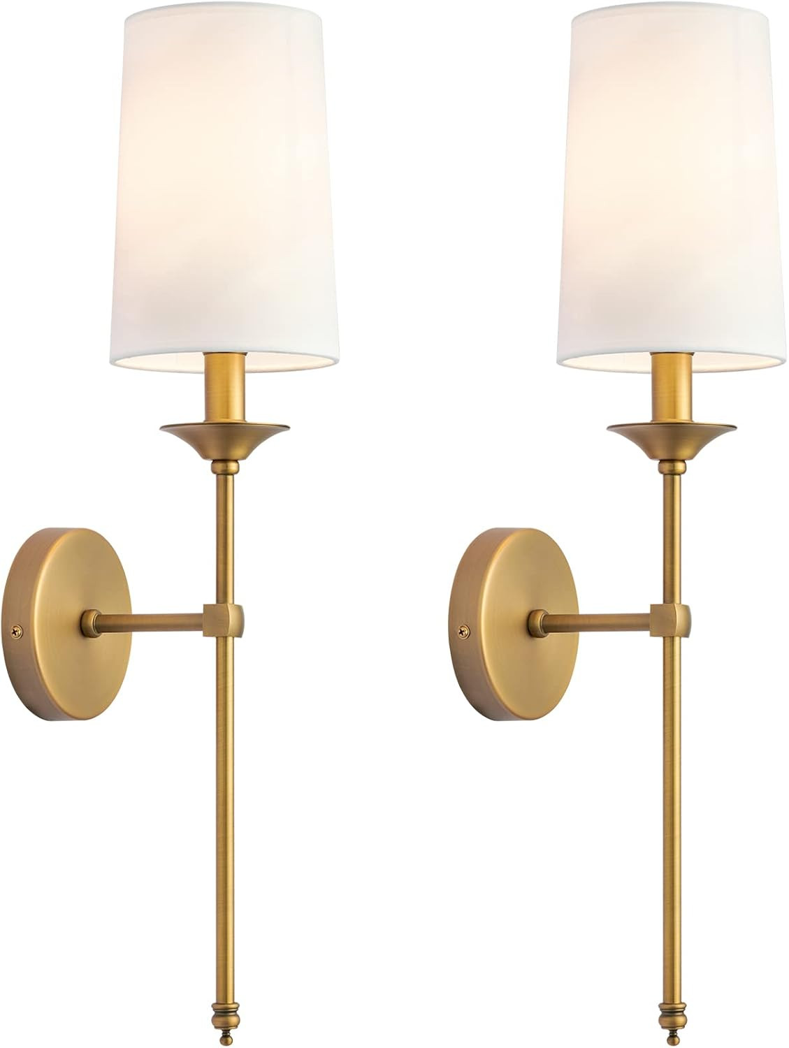 PASSICA DECOR Wall Sconces Set of 2 Pack Candle Terrace Wall Light Antique Brass Vintage Lamp for... | Amazon (US)