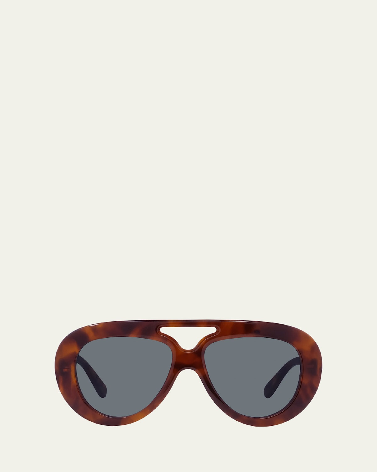 Curvy Logo-Print Acetate Aviator Sunglasses | Bergdorf Goodman