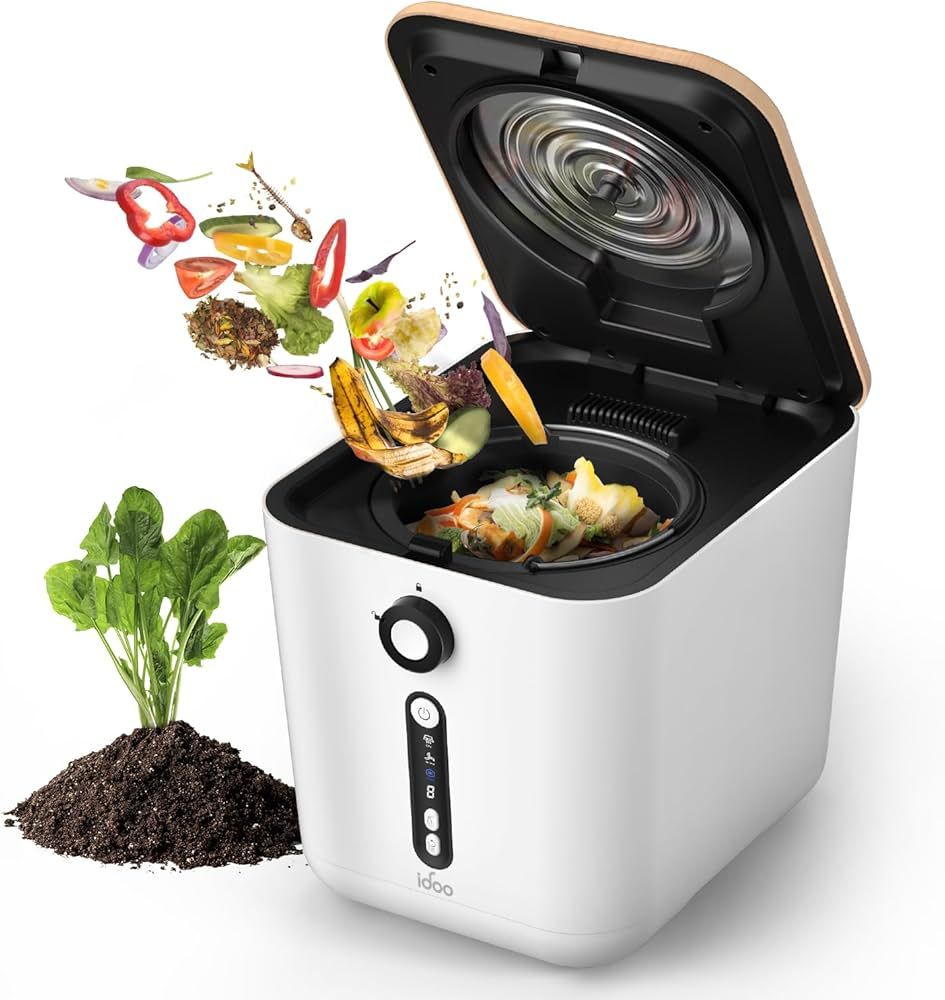 iDOO Electric Composter for Kitchen Counter, 3L Smart Kitchen Composter Countertop, Auto Home Com... | Amazon (US)