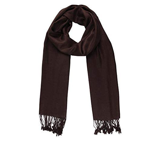 Cachecol Echarpe Lenço Pashmina Manta Xale Lisa Grosso Longo Franja Moda Outono Inverno Festa (Chocolate Escuro) | Amazon (BR)