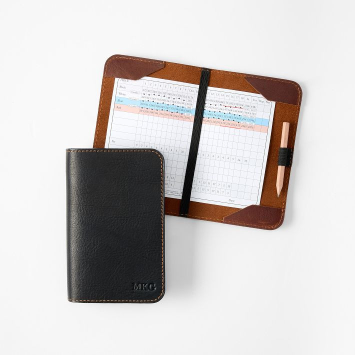 Leather Golf Score Card Holder | Mark and Graham