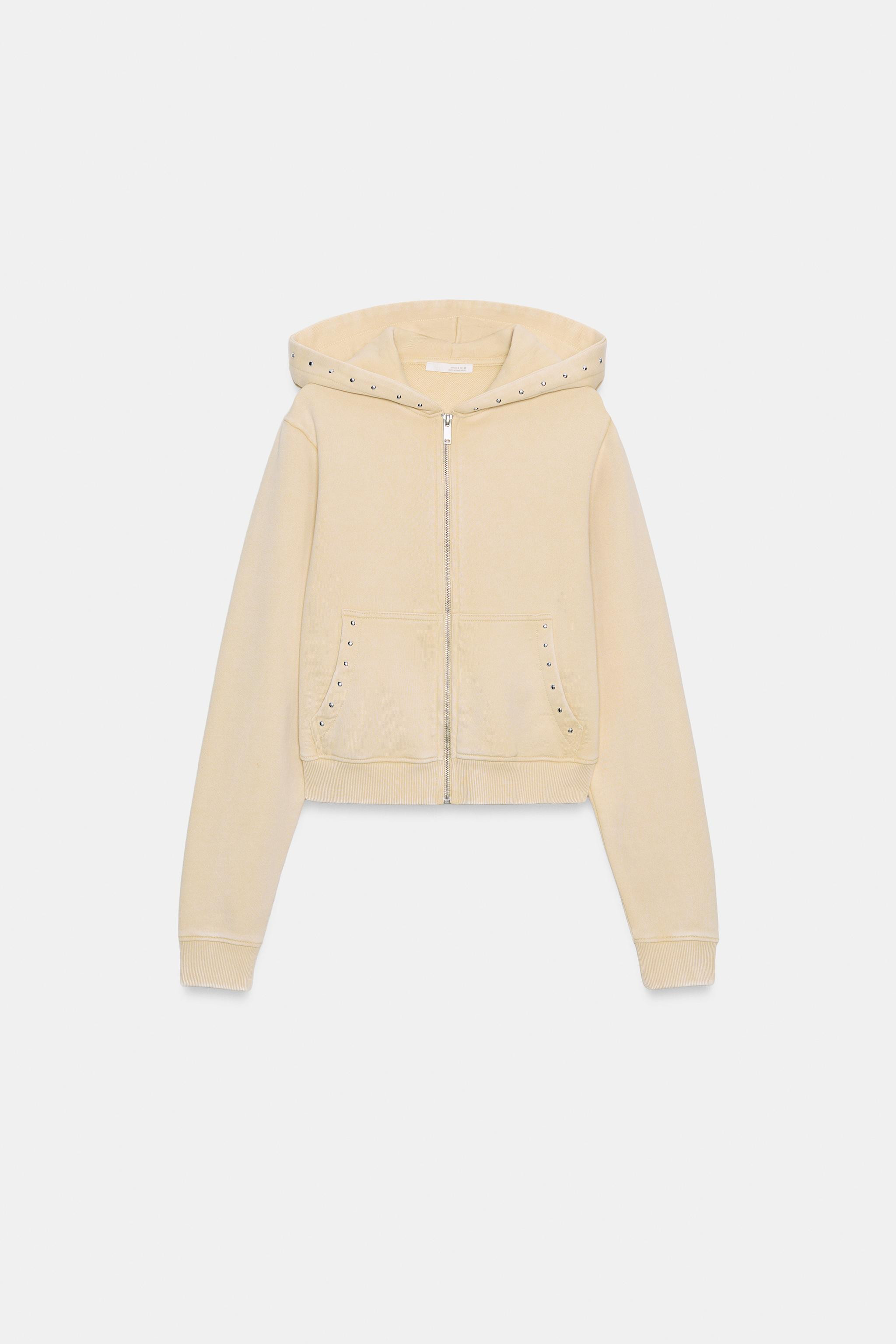 STUDDED HOODIE SWEATSHIRT | Zara US