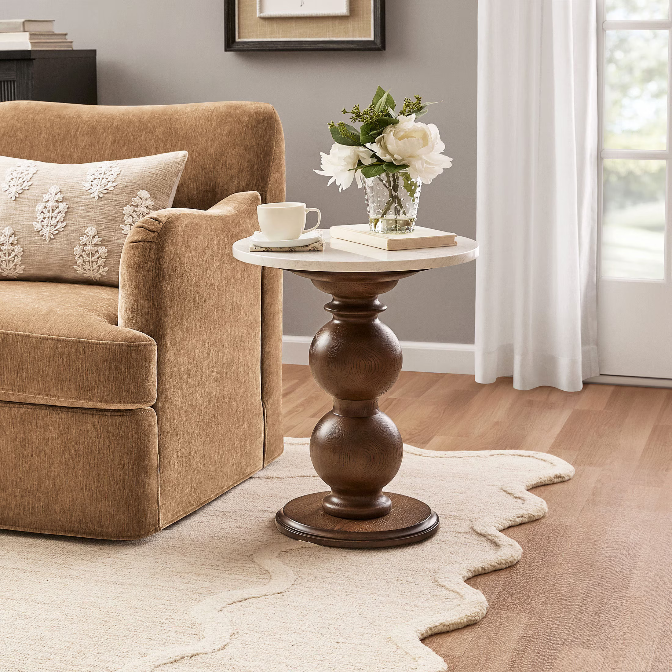 My Texas House Vivienne Marble Top End Table | Walmart (US)