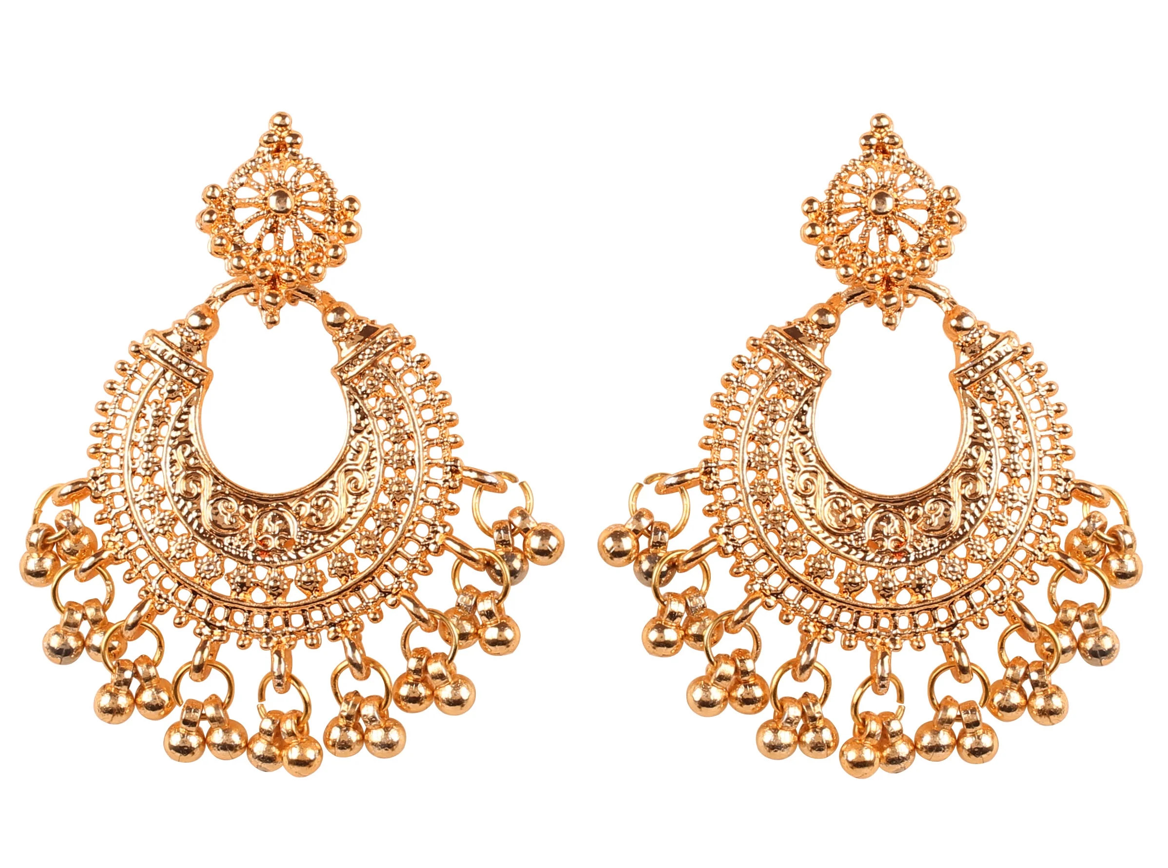 Sunsoul by Touchstone Indian Bollywood Desire Tribal Boho Chic Moon Chandbaali Theme Beads Hangin... | Walmart (US)