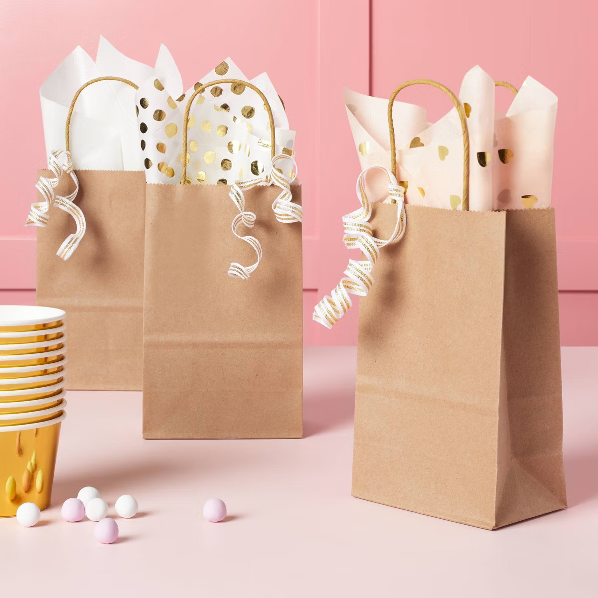 Metallic Hearts Banded Tissue Paper - Spritz™: Multicolor Gift Packaging, 20 Sheets, 16.5" x 24... | Target