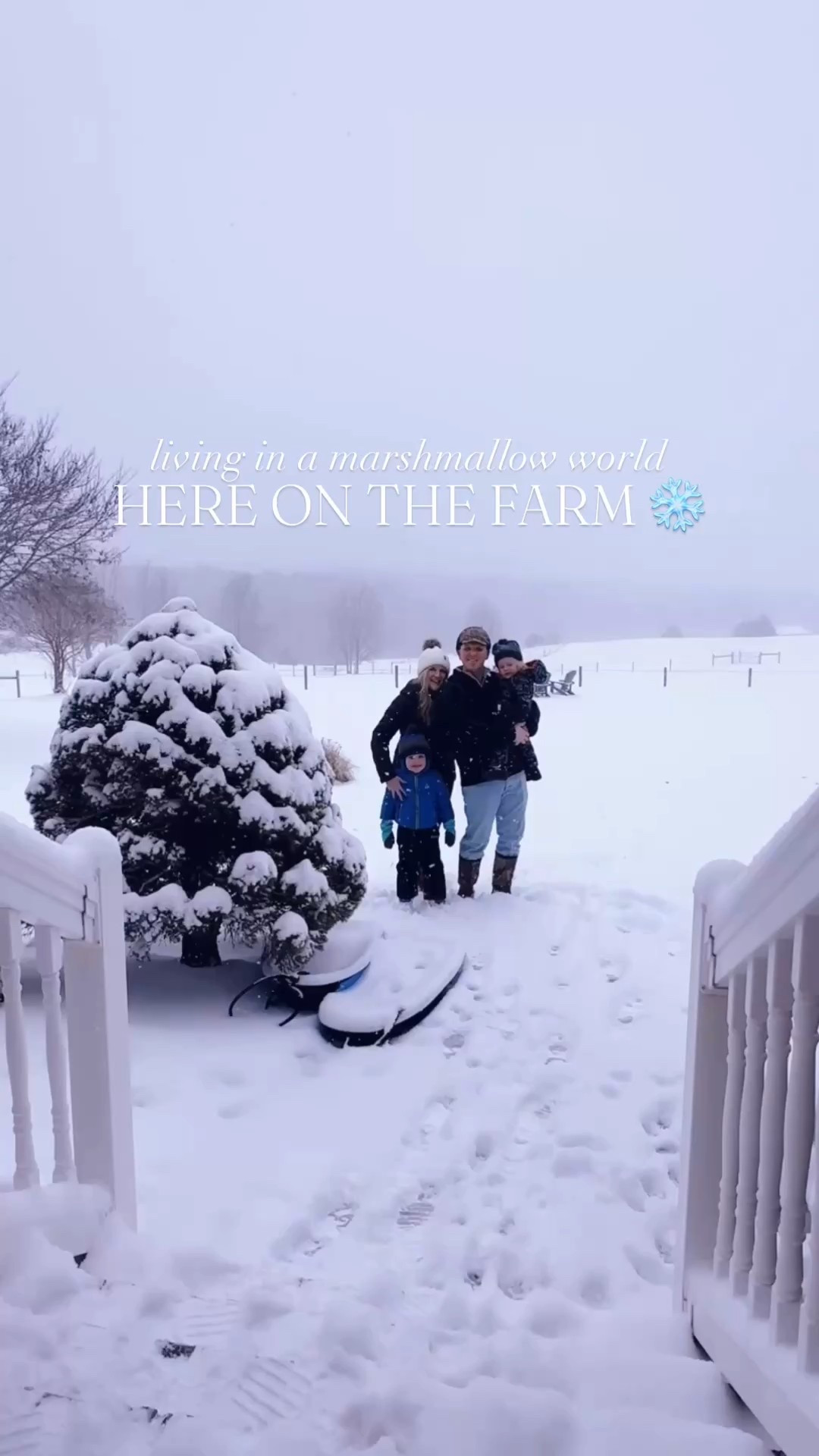 Just been a pure wintery snow dream 💭 here O N  T H E  F A R M with our little snow babies 🤱❄️👶🏼 ☃️🌲🧣🛷🪵🌨️ #firstsnowonthefarm #bestsnowdayever #snowdayonthefarm 

This has been the snow day ❄️ of our D R E A M S 💭🌨️ (the sweetest of my entire life!!) and we’ve been soaking it all in here on the farm!! ☃️🛷🚜🌲 Wes thinks we got 9 inches 🤯 - I mean whatttt!!!! 📏 So beautiful - just a pure blanket of white over our sweet farmhouse 🏡 on the hill ⛰️ and 12 acres of heaven on earth!! 🤍 This is the biggest snow Judson 🩵 has ever experienced (by far !!!) and what **feels** like Sweet Baby Levi Rhett’s 👶🏼 first snow ⛄️ that he’s old enough to actually experience!!! 🫶🏽 Oh how the magic 🪄 of childhood 🥰 is on full display on snow days ❄️ and we are excited for even more (!!) fun 🤩 upon fun 💫 tomorrow!!! 😍

So special ending the month of January ☃️ with this snow ❄️ of a lifetime 🌨️ (and to celebrate 🎉 one month 🫶🏽 here on the farm 🚜🌲 in our forever home 🏡) andddd ringing in “happy love month” (aka February 🤭❤️) tomorrow 💖 making homemade snow cream 🍨 in our new matching valentines 💘 jammies!! 🥰 Ohhh how sweet 😉 it is to be their mama 🤱 and carry on all of these magical ❄️ memories and traditions from my childhood now with my own babies!! 👶🏼🩵👶🏼 #snowdaytraditions #sweetestsnowdayyet

#LTKmomlife #LTKKids #LTKSeasonal