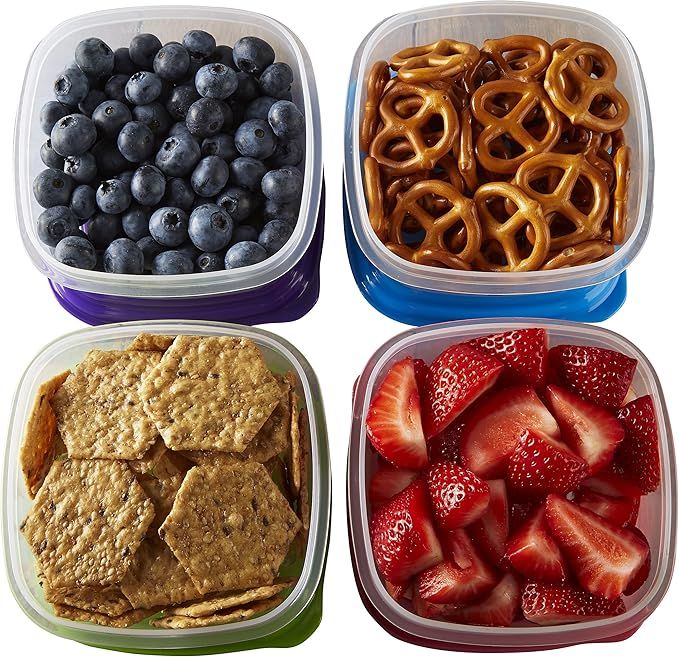 Fit & Fresh Stak Pak Portion Control 1-Cup Container Set,  4 BPA-Free Reusable Food Storage Conta... | Amazon (US)