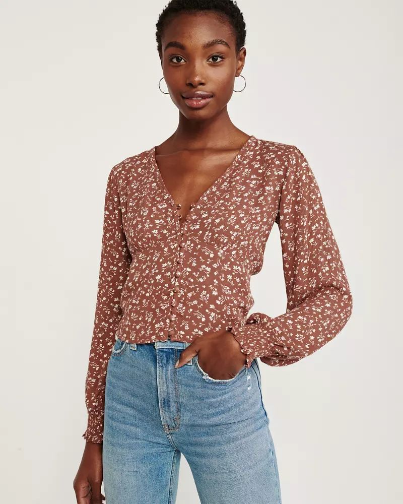 Button-Up Blouse | Abercrombie & Fitch US & UK