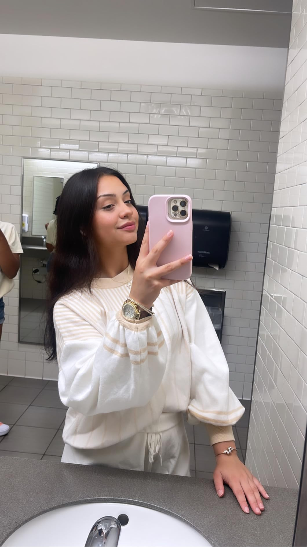 Gihuo Women' s Striped 2 Piece Outfits Crewneck Knit Pullover Sweater Shorts Set Wide Leg Matchin... | Amazon (US)