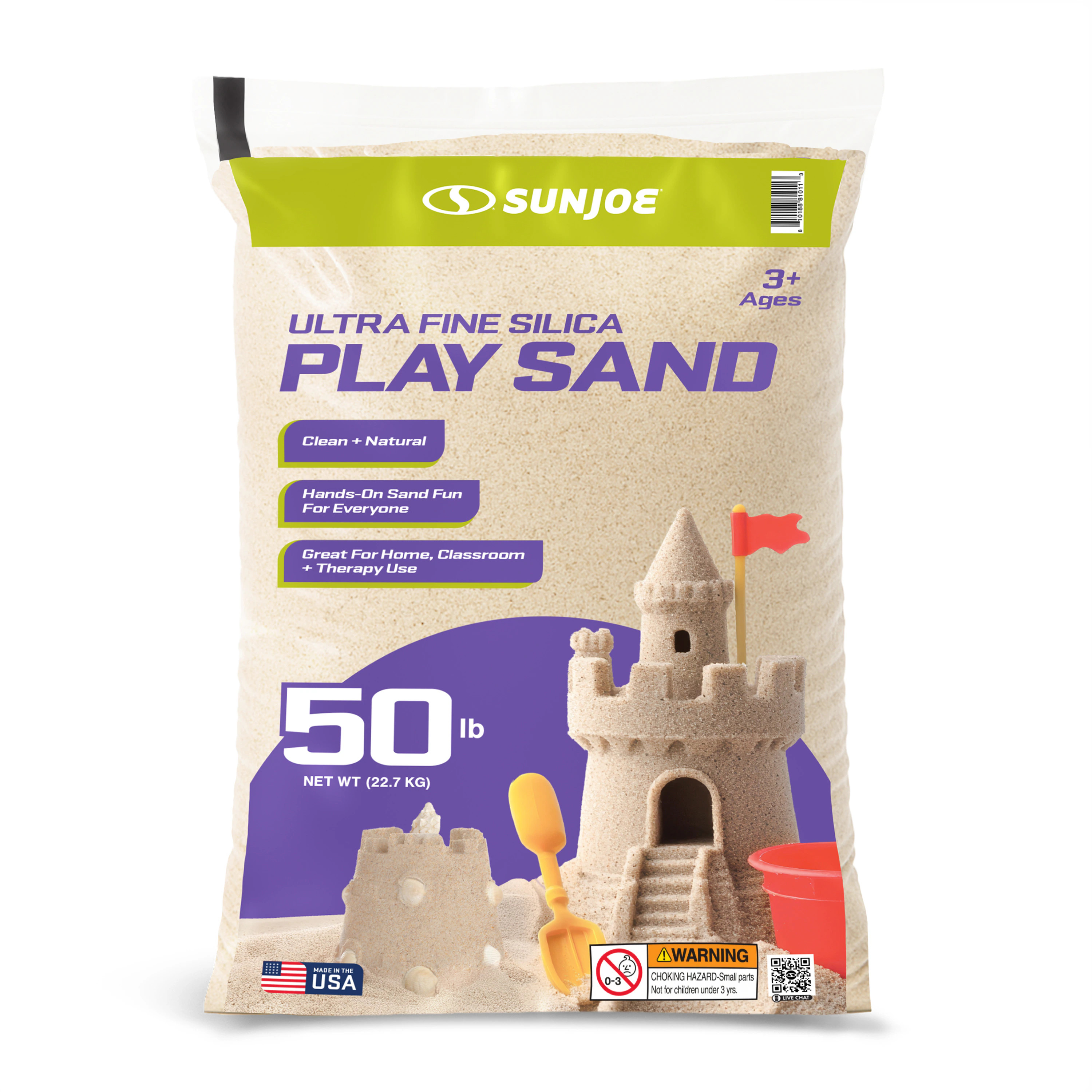 Sun Joe Ultra Fine Silica Play Sand for Sandboxes and Sensory Tables 50 lbs PLYSAND50 one_size | 419396 | Lowe's