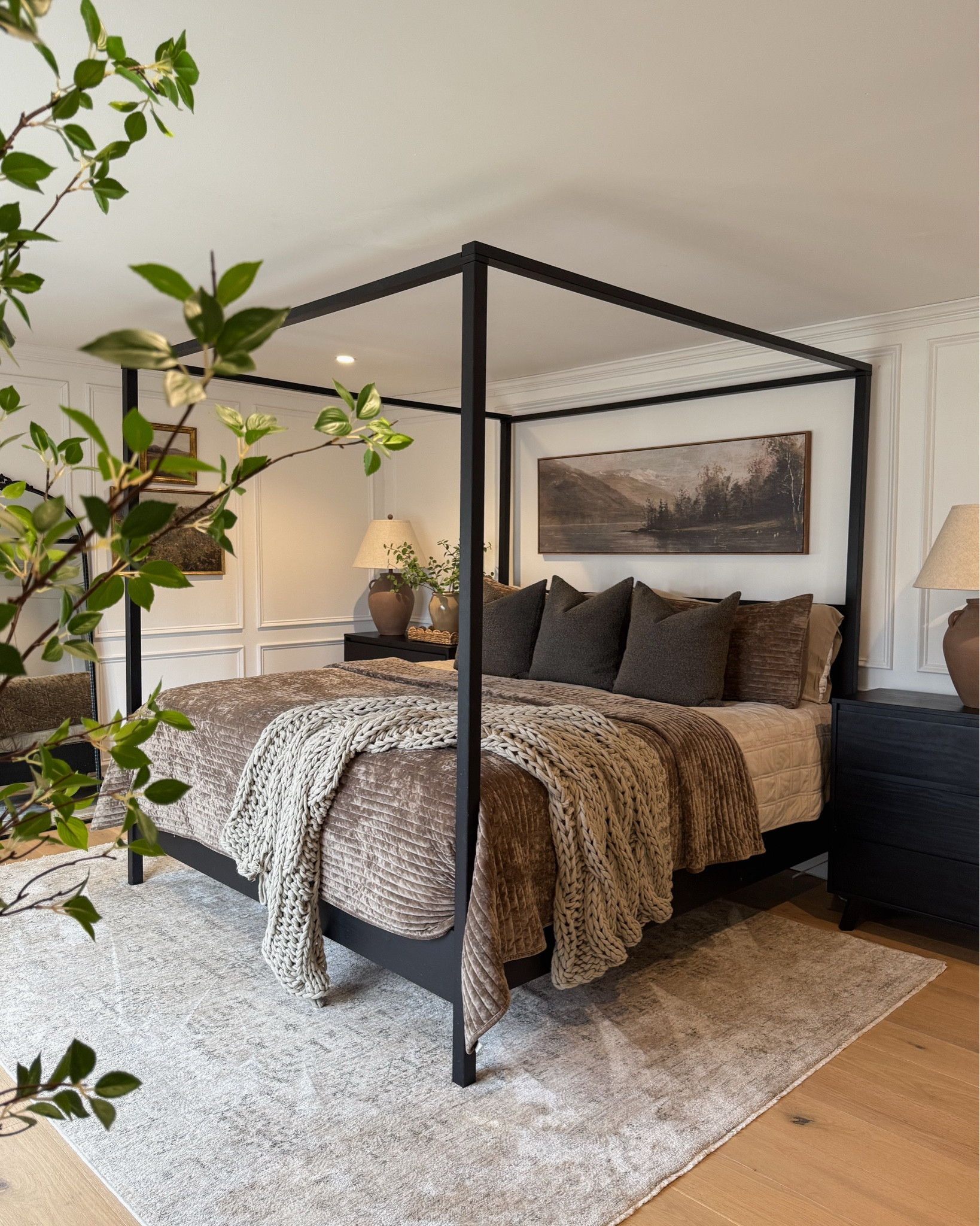 Cozy, earthy bedding and bedroom decor. 
🤎🤎🤎

Shown: king size bed frame with mattress and boxspringg



#LTKHome #LTKStyleTip #LTKSaleAlert