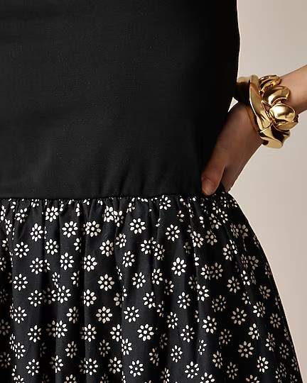 Strapless mixy dress in block print | J. Crew US