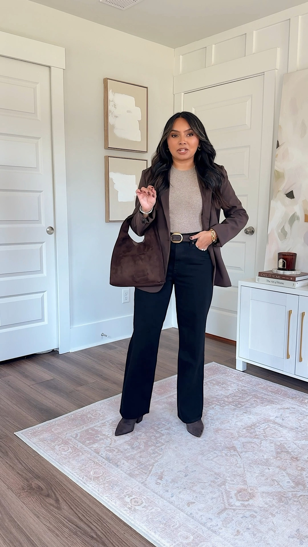 STACKABLE CODE: code AFLTK for 25% off on top of their current sale!
Brown dark coffee blazer size xxs regular TTS
Light brown sweater size xxs TTS
Dark brown size 27”-31” TTS
No fade black color high rise loose jean size 26 short TTS
Dark brown boots size 5.5 TTS


#LTKSaleAlert #LTKFallSale #LTKPetite