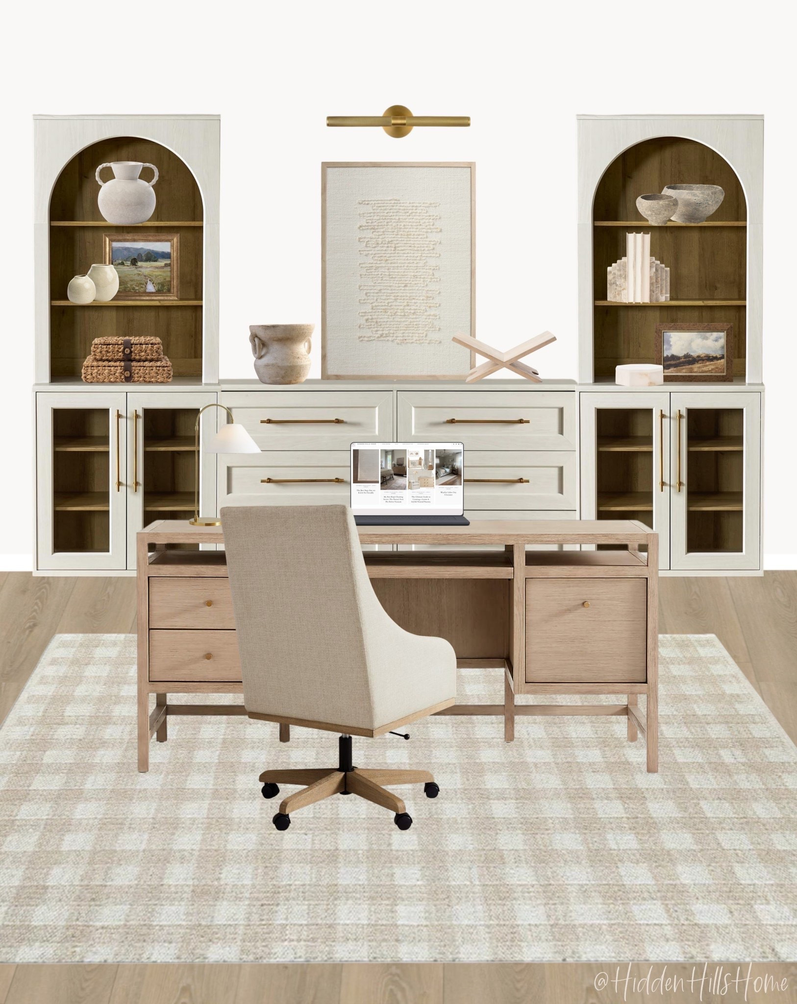 Cozy home office decor ideas, home office inspiration, office desk, affordable home decor, home office mood board, office chair, home office design, rug, shelves, office organization #homeoffice

#LTKHome #LTKSeasonal #LTKSaleAlert