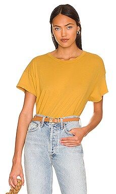 The Great Boxy Crew Tee in Daisy from Revolve.com | Revolve Clothing (Global)