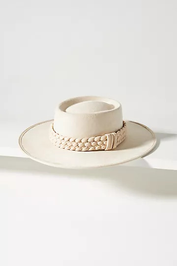 Braid-Trimmed Boater | Anthropologie (US)