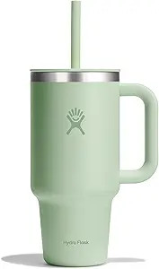 Hydro Flask 32 Oz Travel Tumbler with Handle, Lid and Straw - Insulated Stainless Steel in 32 Oz ... | Amazon (US)