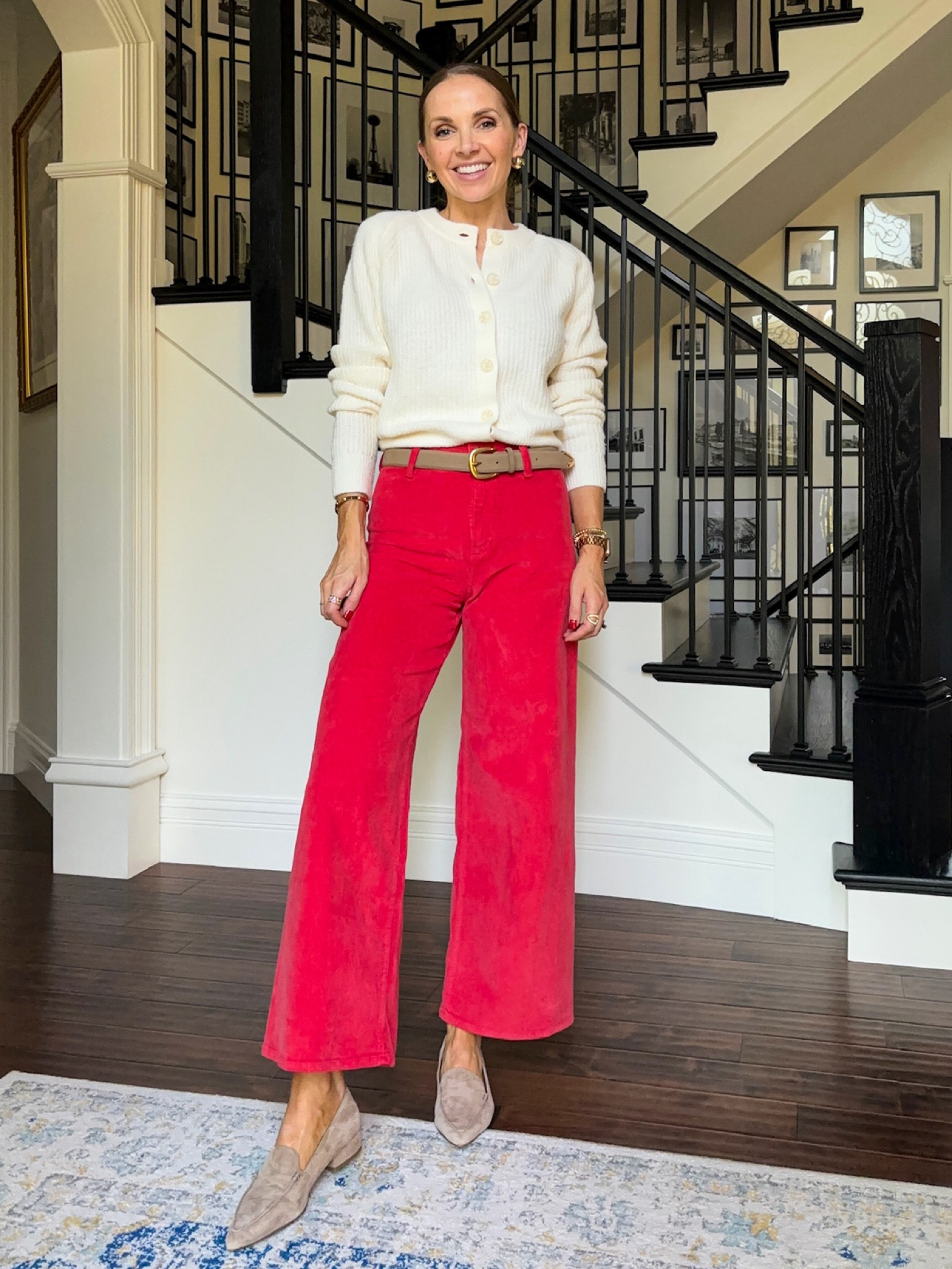 @target fall workwear style with bold red pants + classic cardigan 

#LTKWorkwear #LTKSeasonal #LTKFindsUnder50