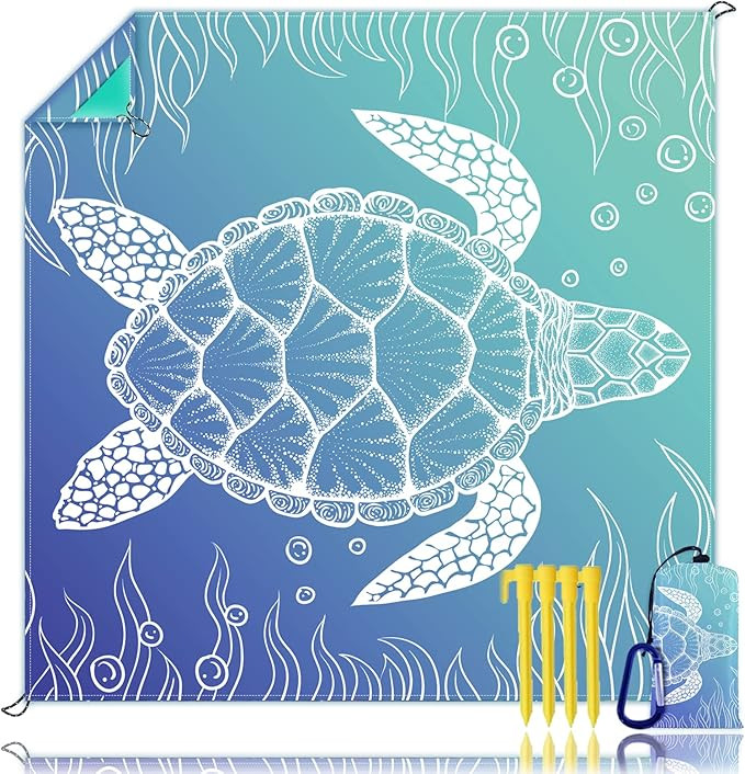 TRADFORE Beach Blanket Sandproof, Waterproof Beach Mat Oversized 79 X 83 Inch for 4-6 Adults, Lightw | Amazon (US)