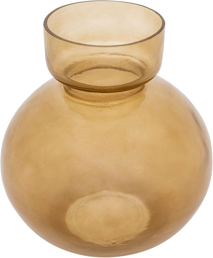 Creative Co-Op Modern Glass Vase, Olive Green | Amazon (US)