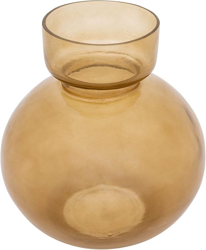 Creative Co-Op Modern Glass Vase, Olive Green | Amazon (US)