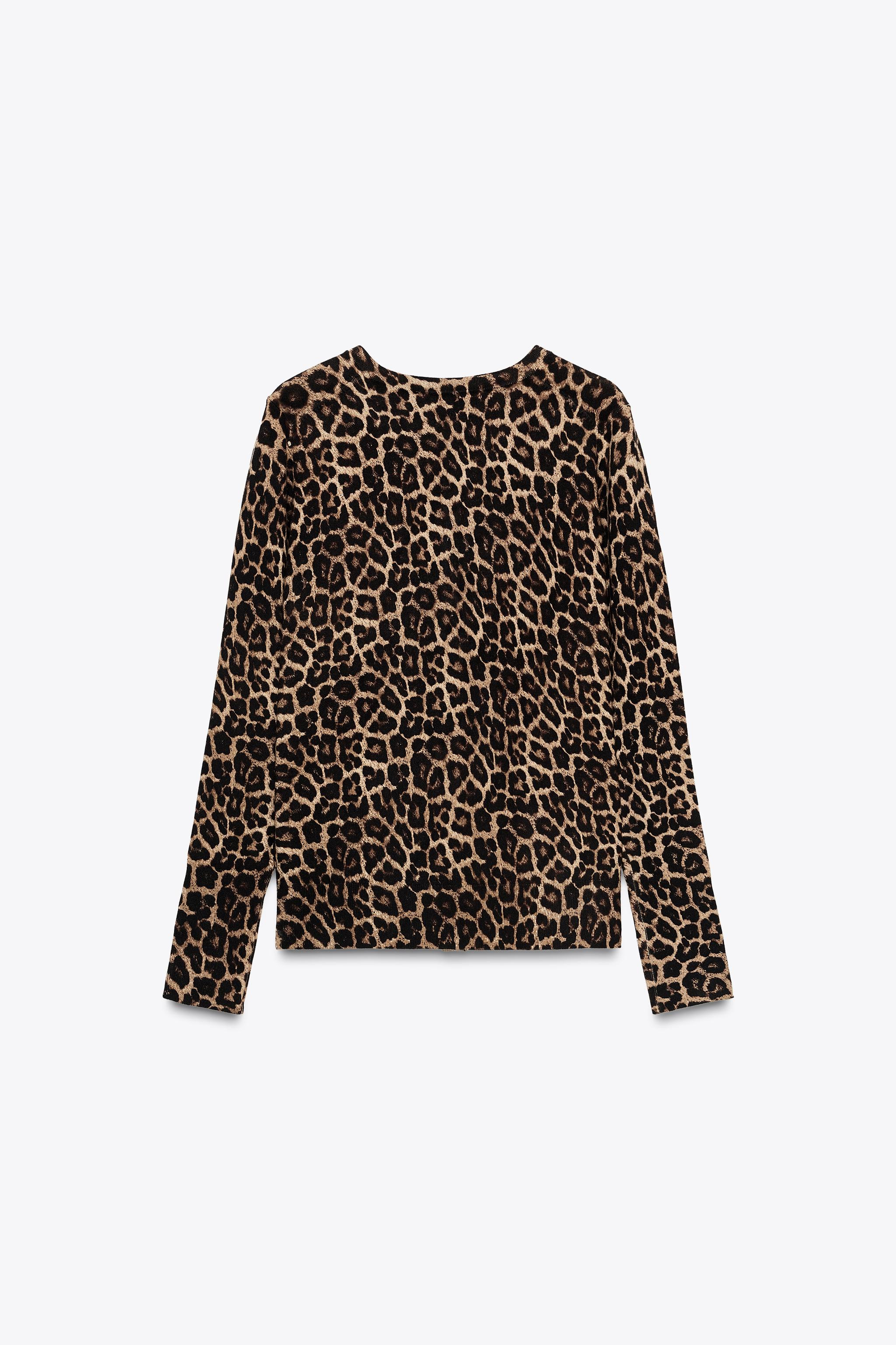 ANIMAL PRINT CARDIGAN | Zara US