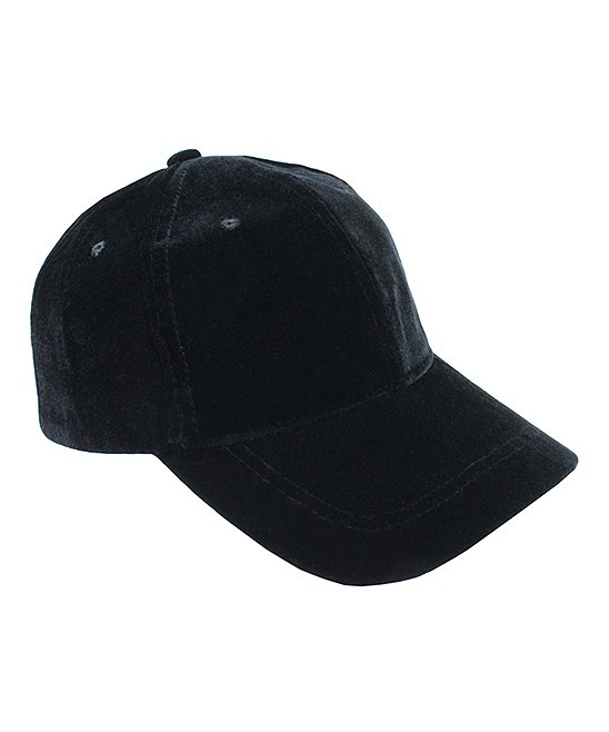 Capelli New York Women's Baseball Caps Black - Black Velvet Baseball Cap | Zulily