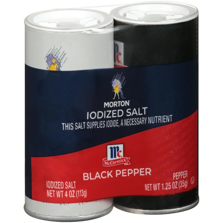 Morton McCormick Iodized Salt & Pepper Shaker Set, 5.25 oz | Walmart (US)