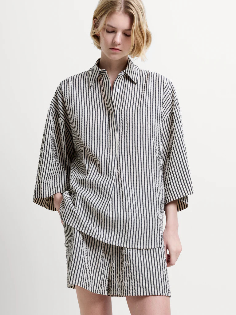 Lia Seersucker Striped Shirt | French Connection (UK)