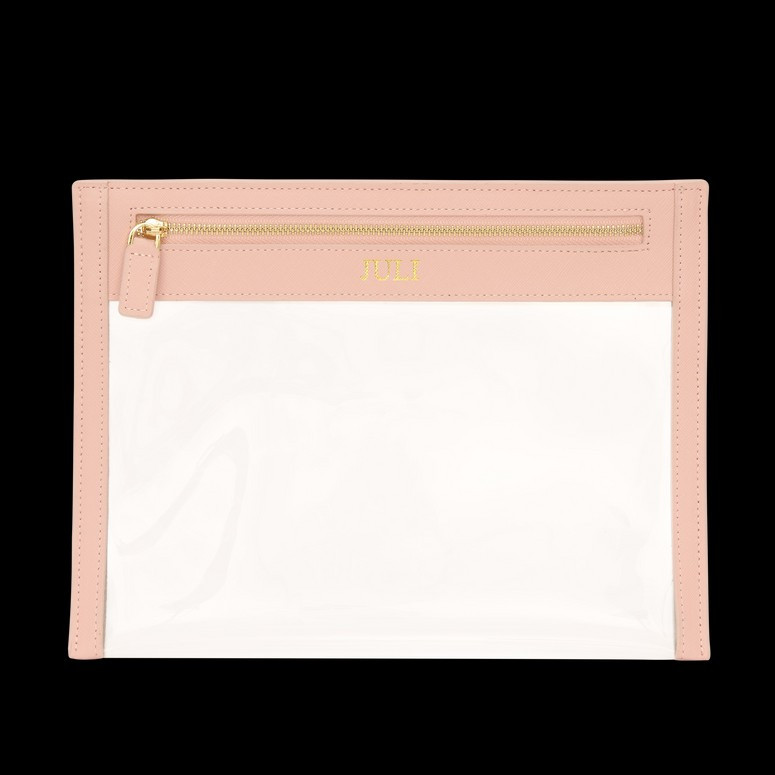 Lily & Bean Clear Travel Pouch Pale Pink | Lily and Bean